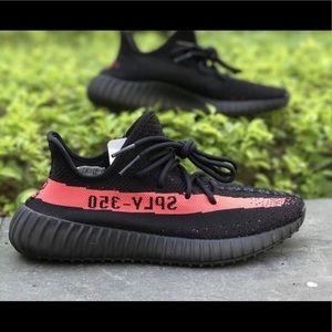 Adidas Yeezy Boost 350 Core Black/Red.  All sizes